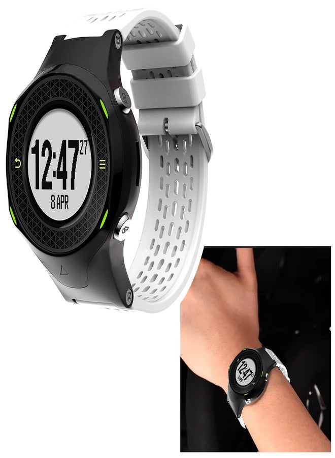 SING F LTD Silicone Watch Strap Compatible with Garmin Approach S2 /S4 Activity Trackers Quick Release Watch Band Replacement Wristband Bracelet White - Image 2