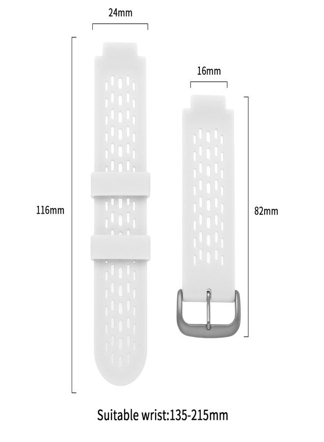 SING F LTD Silicone Watch Strap Compatible with Garmin Approach S2 /S4 Activity Trackers Quick Release Watch Band Replacement Wristband Bracelet White - Image 5