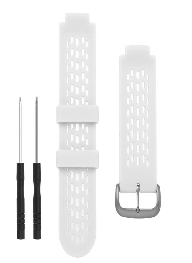 SING F LTD Silicone Watch Strap Compatible with Garmin Approach S2 /S4 Activity Trackers Quick Release Watch Band Replacement Wristband Bracelet White - Image 1