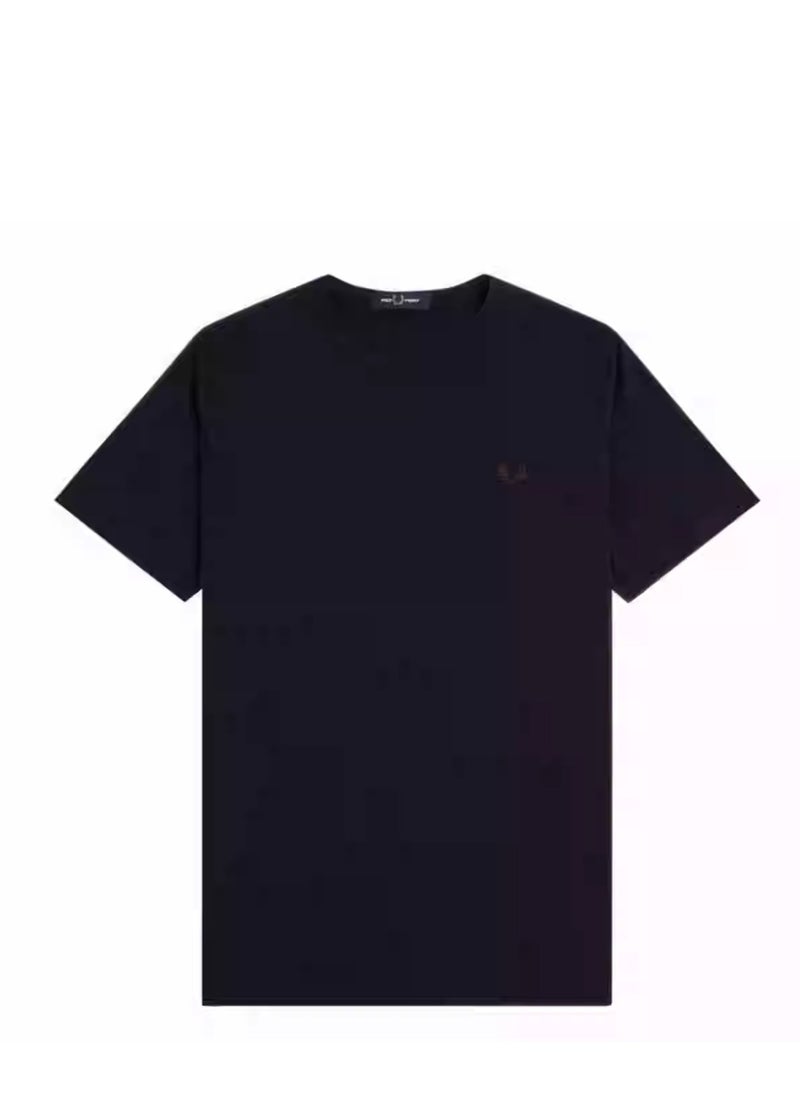 FRED PERRY Fred Perry Men's short sleeve T-shirt Summer casual wheat embroidery pure cotton crew neck simple base 
