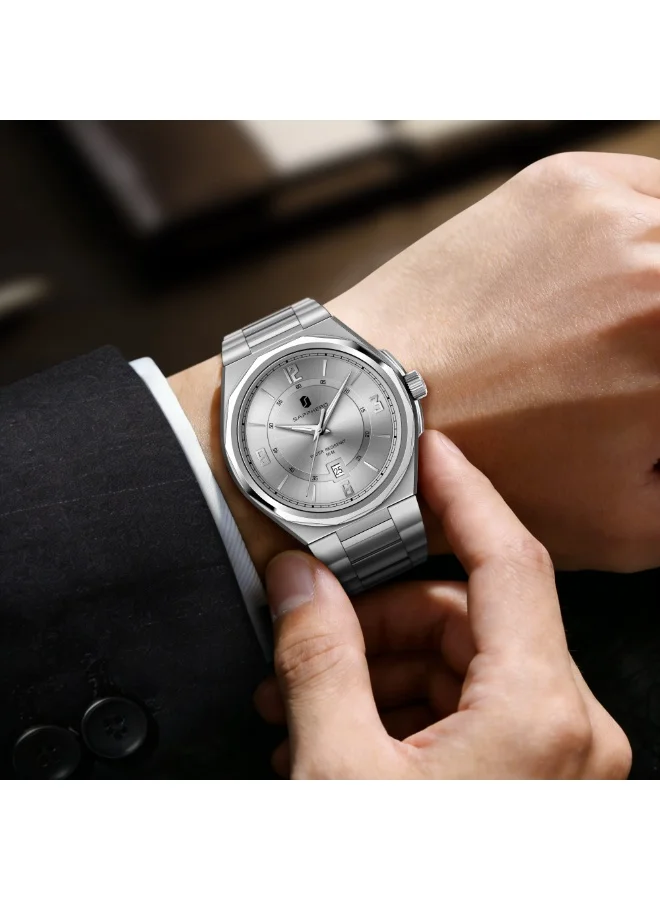 Sapphero SAPPHERO Watches for Men Arabic Numeral Dial Quartz Wristwatch 50M Waterproof Luminous Watches Mens Watch Work Sport Casual Dress Watch with Stainless Steel Strap Elegant Gifts for Men