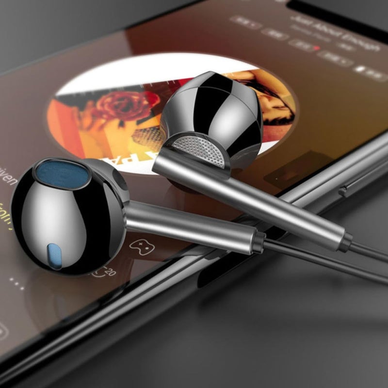 Gaming Earphones With Microphone Heavy Bass Wired In Ear Earbuds For Computer Gamers Black - Image 5