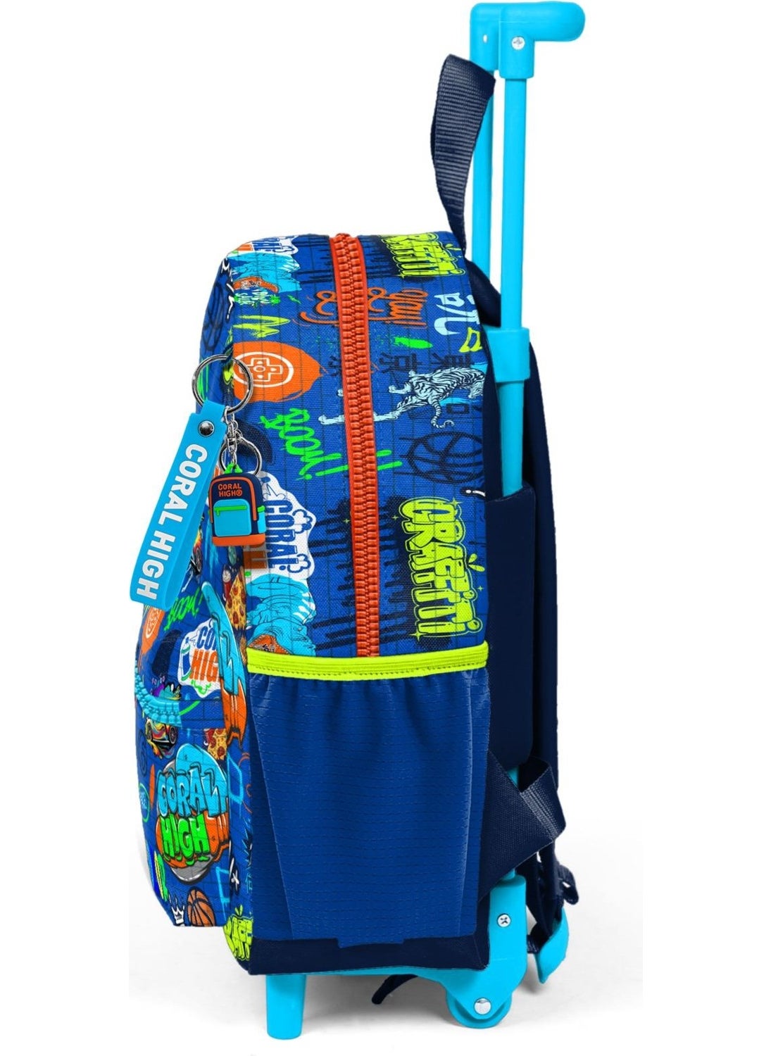 CORAL HIGH - Mini Nest Squeegee Backpack Saks Graffiti Patterned Two Compartments 24067 - Image 1