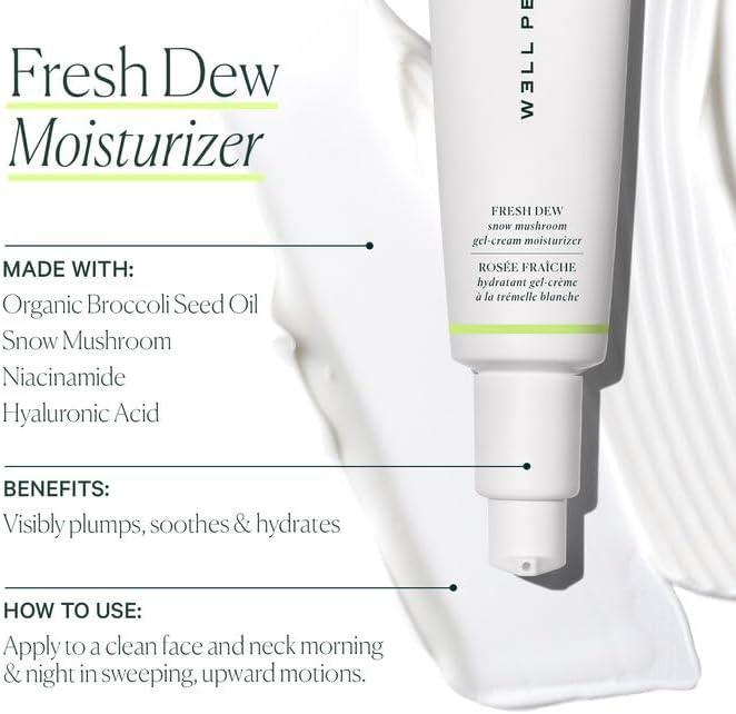 W3LL PEOPLE Fresh Dew Snow Mushroom Gel-Cream Moisturizer - Hydrating Plant-Based Formula (1.76 oz | 50 g) - Image 3