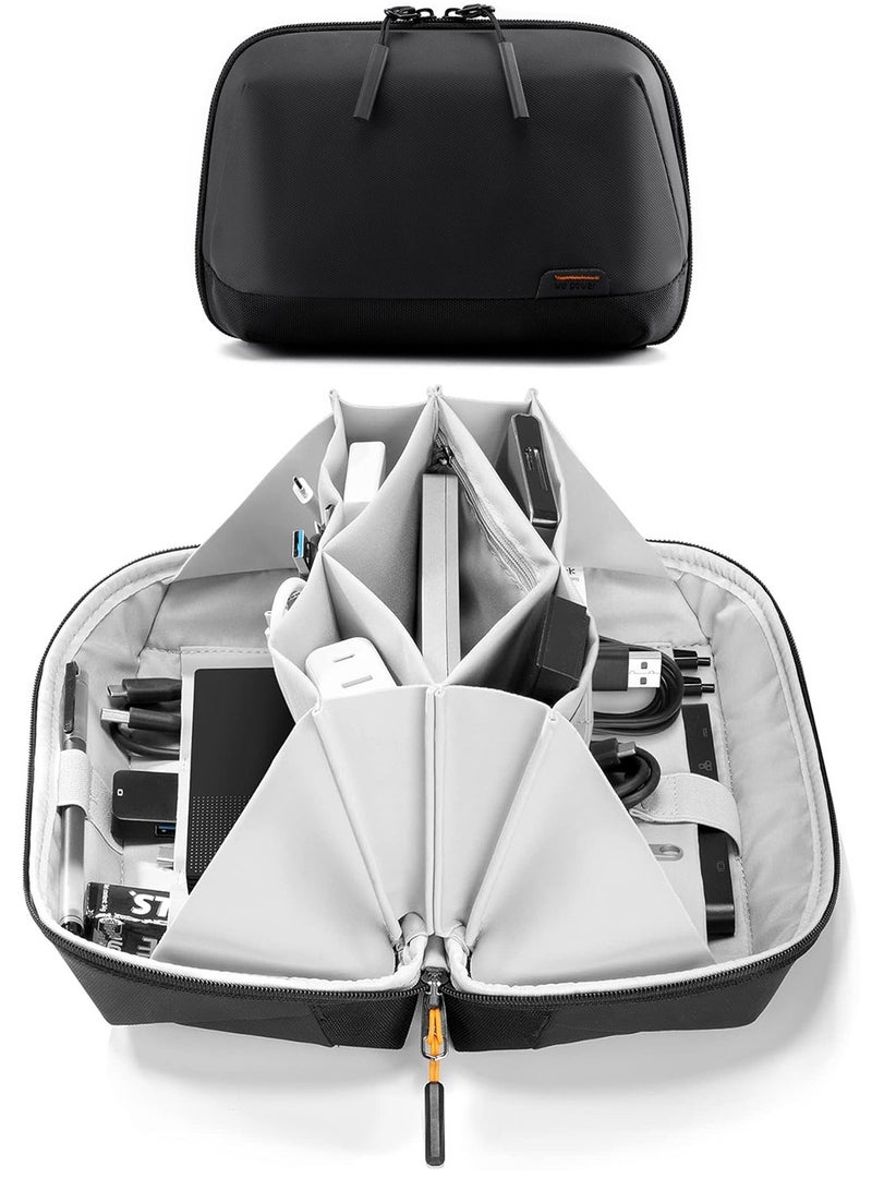 Bukela Electronics Organizer Travel Case - Waterproof Tech Pouch, Large Travel-Friendly Bag for Electronic Accessories, Cable, Cord, Charger, Phone - Ideal Tech Organizer for On-the-Go  - Image 1