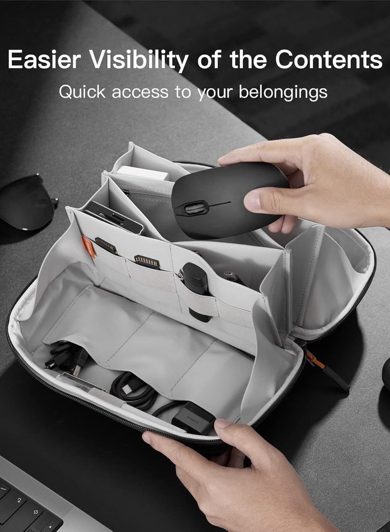 Bukela Electronics Organizer Travel Case - Waterproof Tech Pouch, Large Travel-Friendly Bag for Electronic Accessories, Cable, Cord, Charger, Phone - Ideal Tech Organizer for On-the-Go  - Image 4