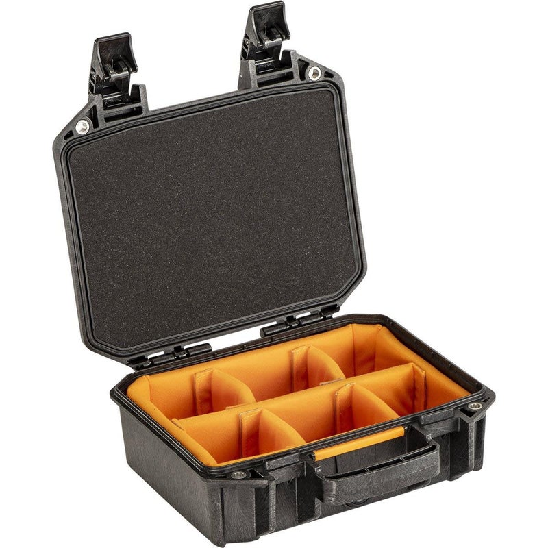 Pelican Vault - V100 Multi-Purpose Hard Case with Padded Dividers for Camera, Drone, Equipment, Electronics, and Gear (Black) - Image 1