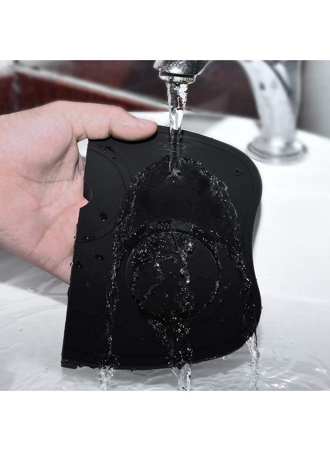 THW حصيرة ضغط القهوة المضادة للانزلاق THW® إسبريسو مع قاعدة ضغط قهوة من الفولاذ المقاوم للصدأ 304 بقطر 51 مم - أسود - Image 4