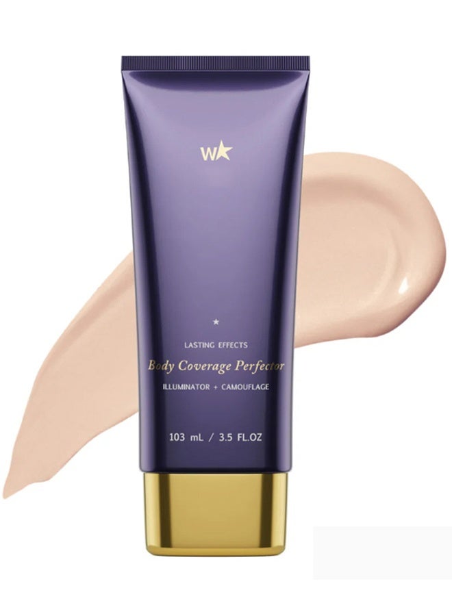 W Body Coverage Perfector, Waterproof Leg & Body Makeup, Tattoo Cover Up Makeup, 103ml (Fair Radiance) - Image 1