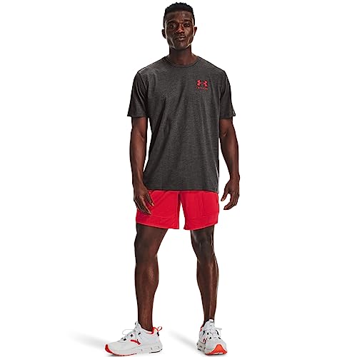 Under Armour Men's New Freedom Flag T-Shirt, Charcoal Medium Heather (019)/Red, Small - Image 1