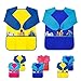 Milifox 2 Pack Kids Art Smock Toddler Painting SmockWaterproof Long Sleeve Kids Art Apron with 3 Pockets for Children - Image 3