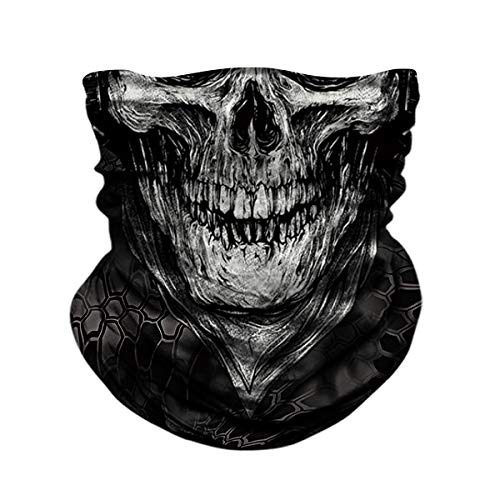 M-YOUNG Skull Face Sun Mask Half,Bandanas,Neck Gaiter, Headwear, Headband for Fishing, Hunting,Yard Work - Image 1