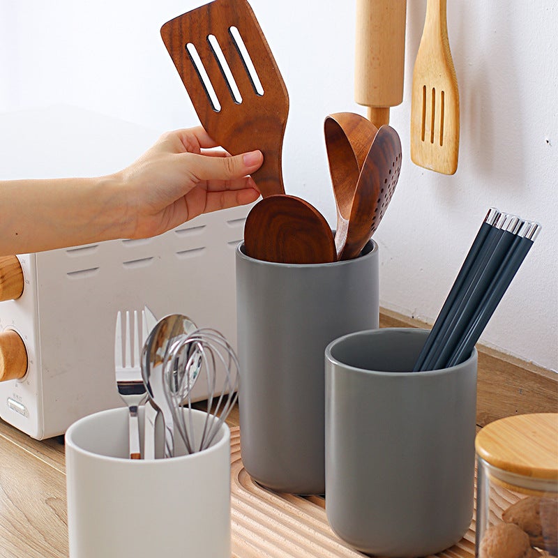 Nordic Ceramic Kitchenware Storage Holder Chopsticks Holder Cooking Utensils Storage Barrel Chopsticks Cage Kitchen Tableware Storage Holder - Image 3