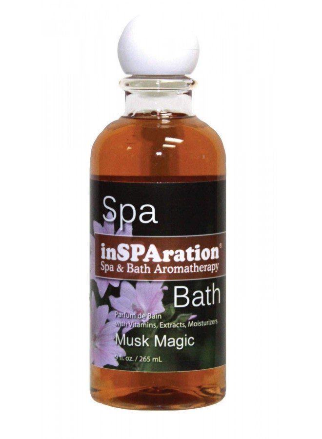 inSPAration Spa and Bath Aromatherapy 120X Spa Liquid, 9-Ounce, Musk Magic, Brown - Image 1
