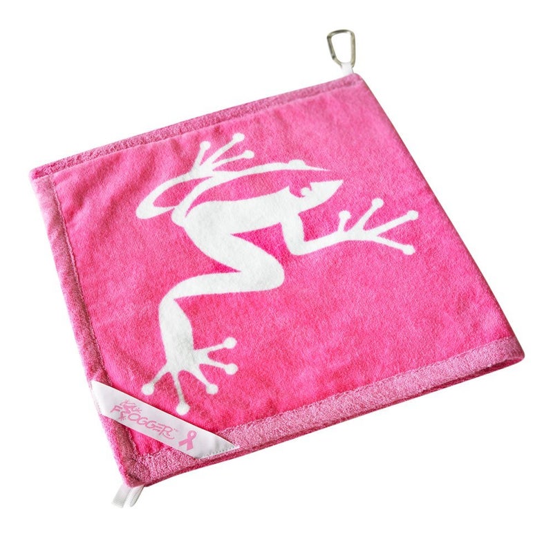 Frogger Amphibian Golf Towel with Wet and Dry Technology, Pink - Golf Bag Accessory for Men and Women with Carabiner Clip - Image 4