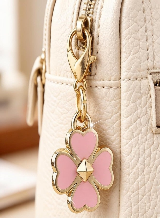 Sbredit Cute cherry Keychain,Cherry Bag Charm,Handbag Charms for Purses,Key Chains Accessories, Pink Flower, S - Image 2