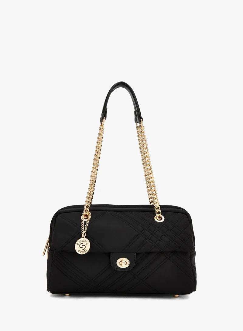 سيليست Quilted Shoulder Bag With Zip Closure