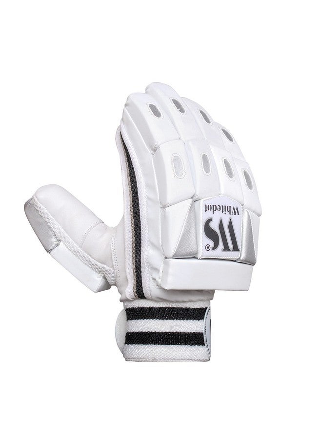 WHITEDOT SPORTS WHITEDOT SPORTS Whitedot Dot 2.1 Cricket Batting Gloves, Mens, Rh (Leather, White) - Image 3