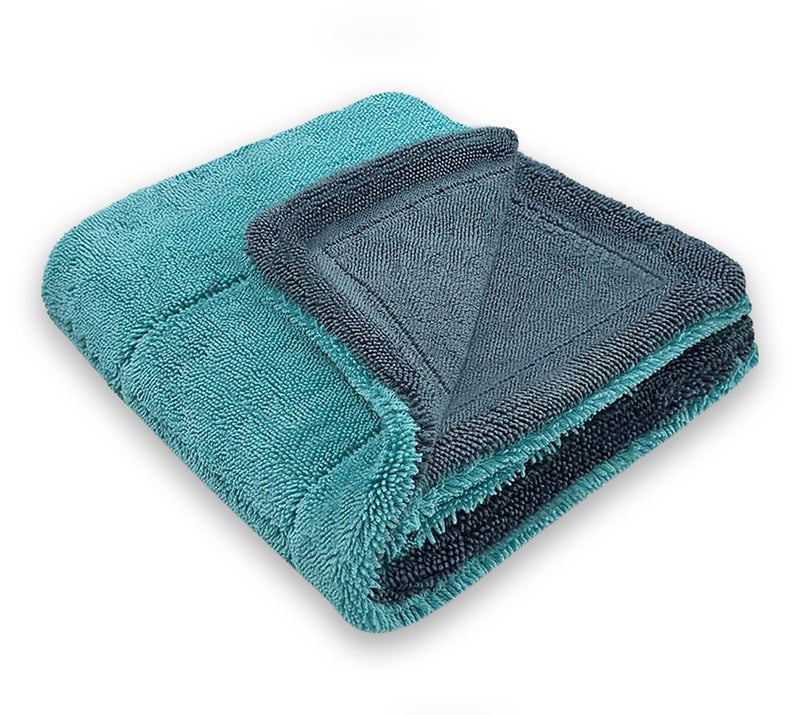 MAX Microfiber Cloth for Car (1200 GSM, 1 Pc, 40x40 cm, Ocean Blue) Fastest Drying Towel, Twisted Loop, Super Absorbent & Lint Free Towel with Edgeless Design for Professional Car Drying & Cleaning - Image 1