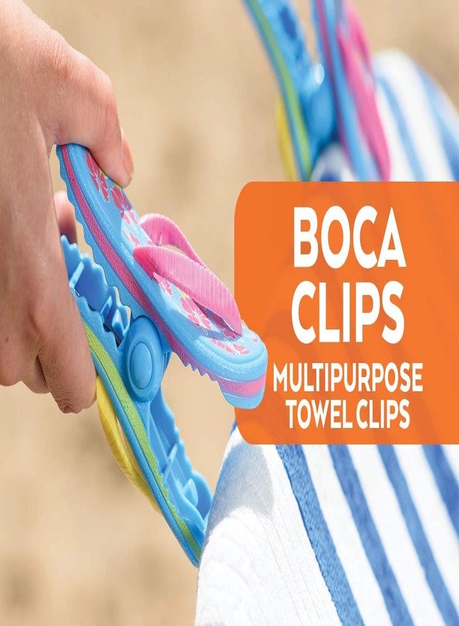 أو2 كول مشابك O2COOL Bocaclips - مشابك مناشف الشاطئ لكراسي الشاطئ، ومستلزمات الفناء وحمام السباحة - (شبشب) قطعتان - Image 5