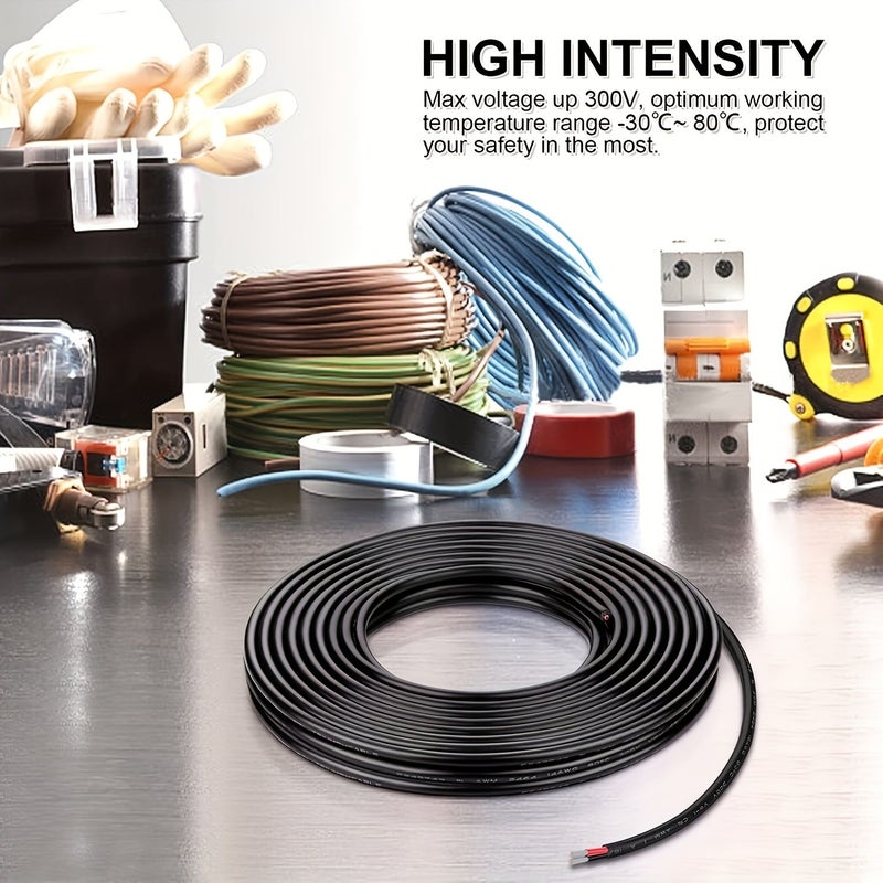 24 Gauge 24 AWG 2 Conductor Electrical Wire Stranded PVC Cord Oxygen Free Copper Cable 100FT White Low Voltage Flexible LED Cable for Strips Lamps Lighting Automotive - Image 4