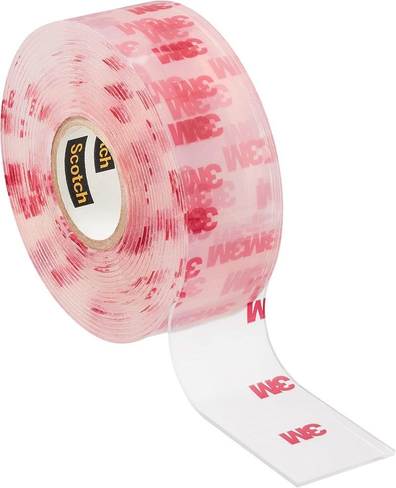 Scotch  Mount Clear Tape 1 In X 60 In (2.54Cm X 1.52M), 1 Roll/Pack Holds 6.8 Kg Whole Roll Transparent Color Multi-Surface Easy To Use No Tools Double Sided Adhesive Tape - Image 2