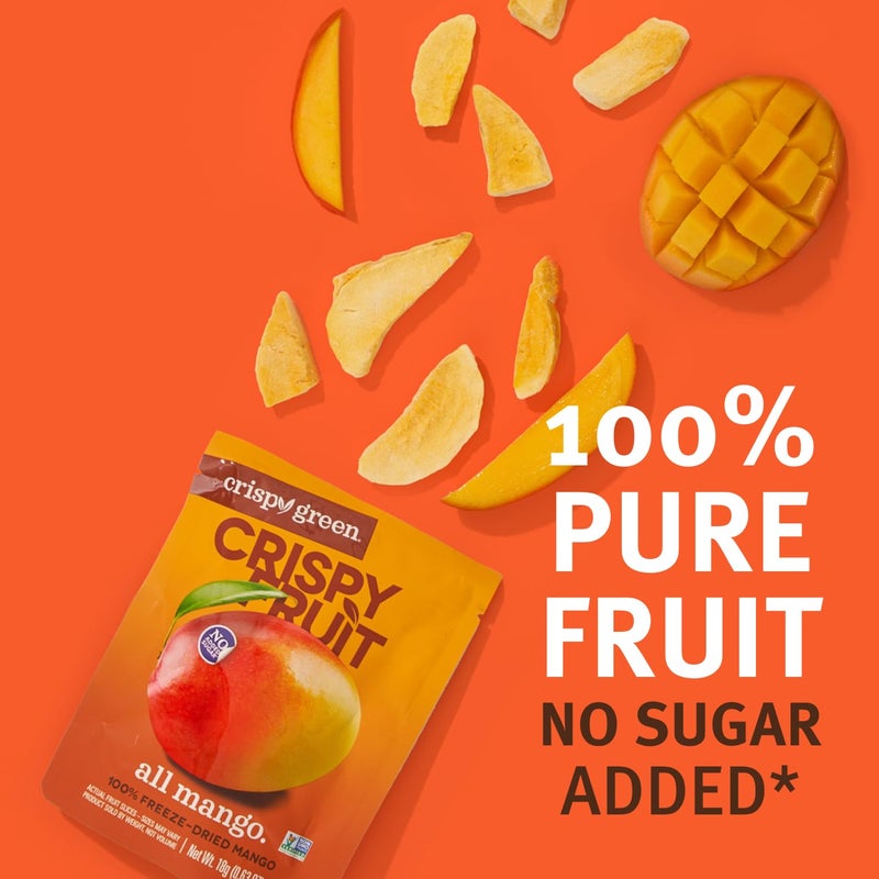 Crispy Green Natural Freeze-Dried Fruit, Mango Single-Serve, No Sugar Added, 0.63 Ounce (Pack of 12) - Image 4