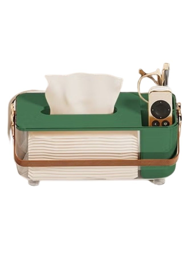 FALMER Multi-purpose Tissue Box Holder with Organizer for Organizing Pens, Remote Control, Phone  - Image 1