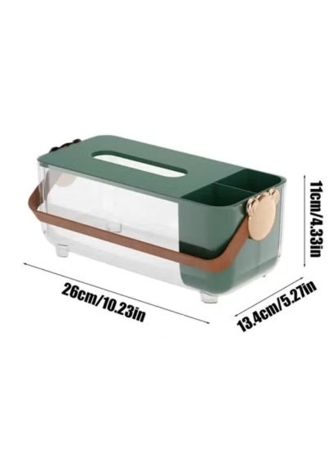 FALMER Multi-purpose Tissue Box Holder with Organizer for Organizing Pens, Remote Control, Phone  - Image 3