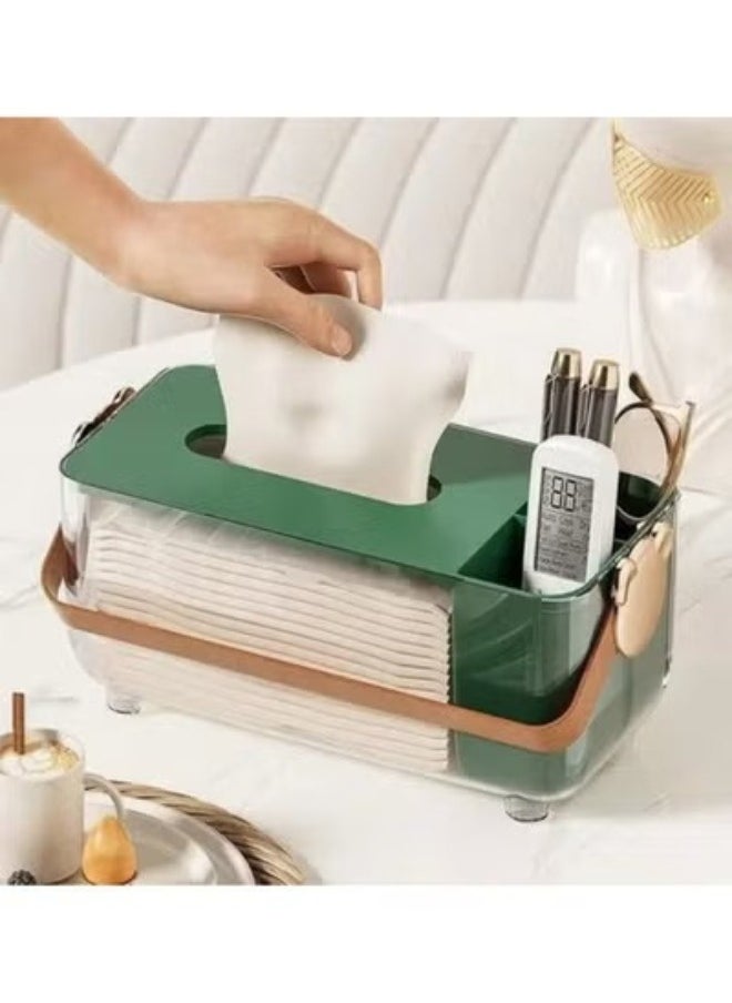 FALMER Multi-purpose Tissue Box Holder with Organizer for Organizing Pens, Remote Control, Phone  - Image 4