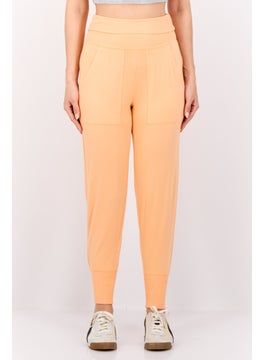 Aerie Women Regular Fit Solid Leggings, Peach  - Image 1