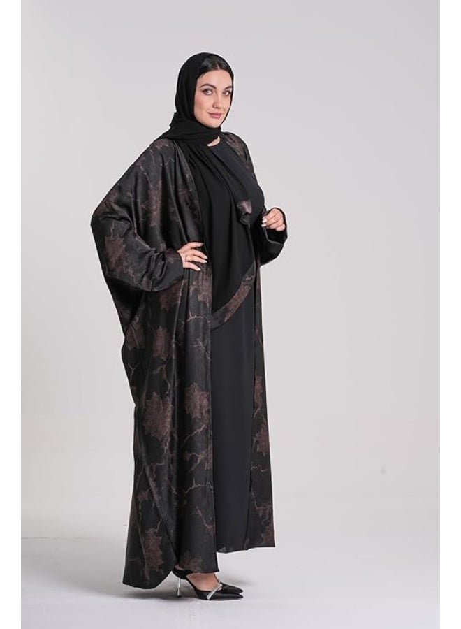 حياء من نور – عباية دبي كلاسيكية بقصة فضفاضة - Image 4