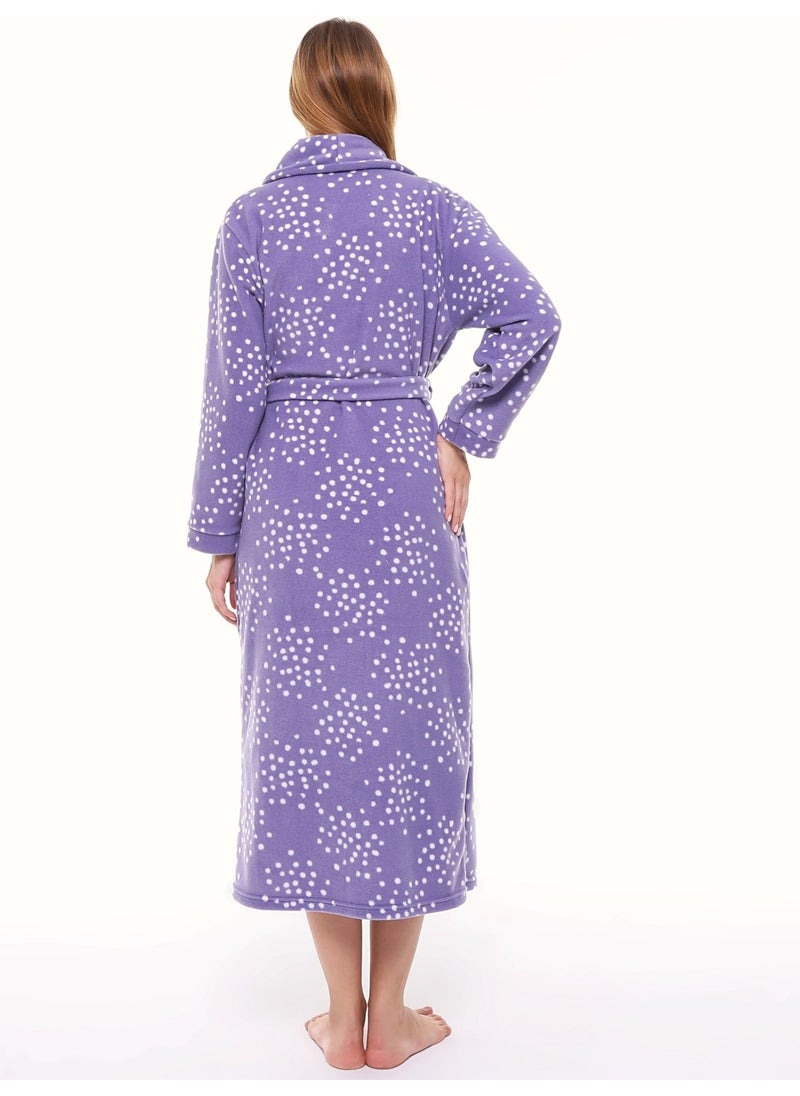 Likapa Long Shawl Collar Fleece Dressing Gown 226  - Image 5