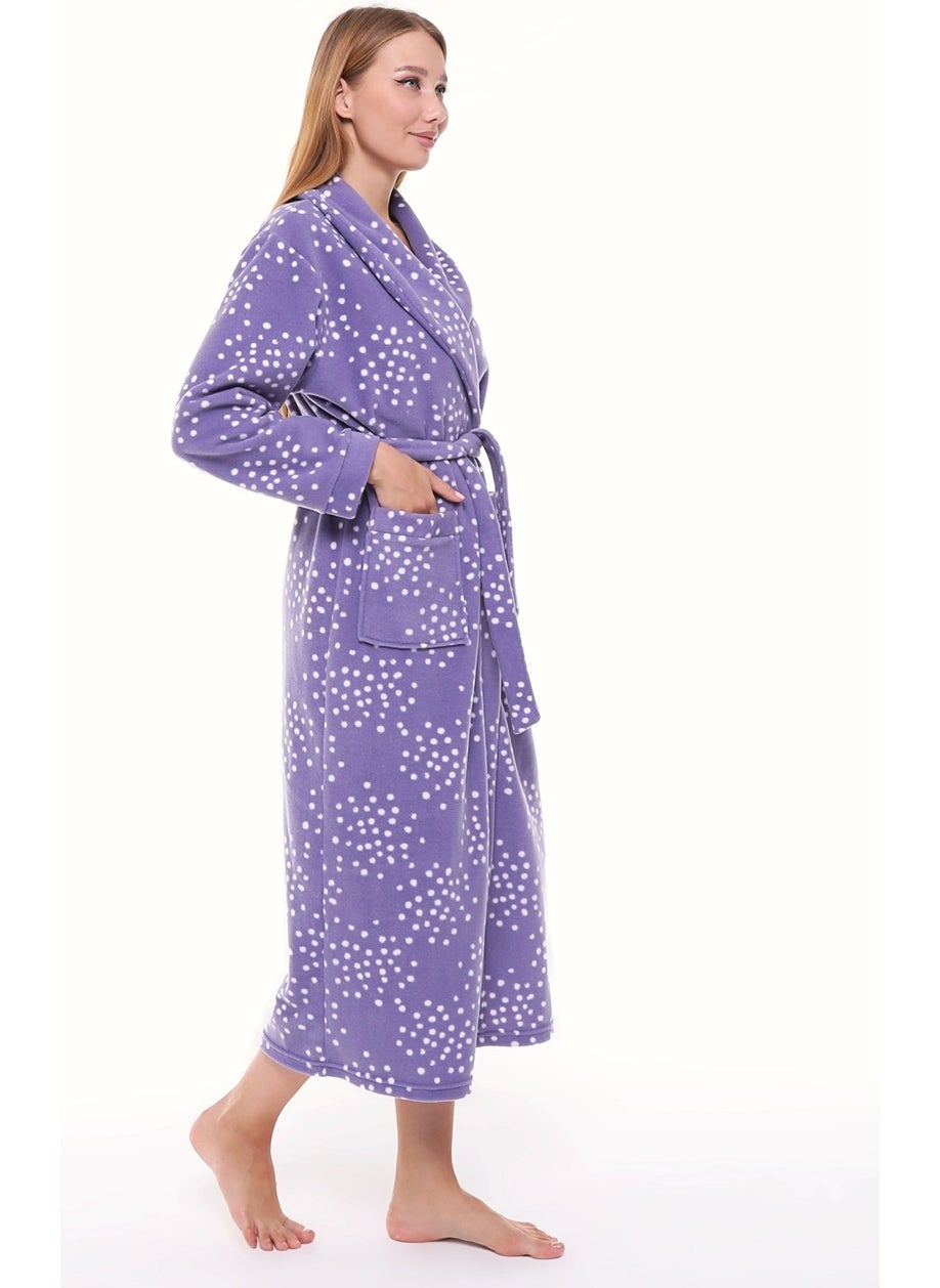Likapa Long Shawl Collar Fleece Dressing Gown 226  - Image 2
