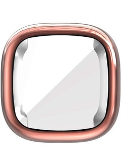 VINSOC All Around Ultra Thin Plated Scratch-Resist Case for Fitbit Versa 3/ Sense Rose Gold  - Image 3