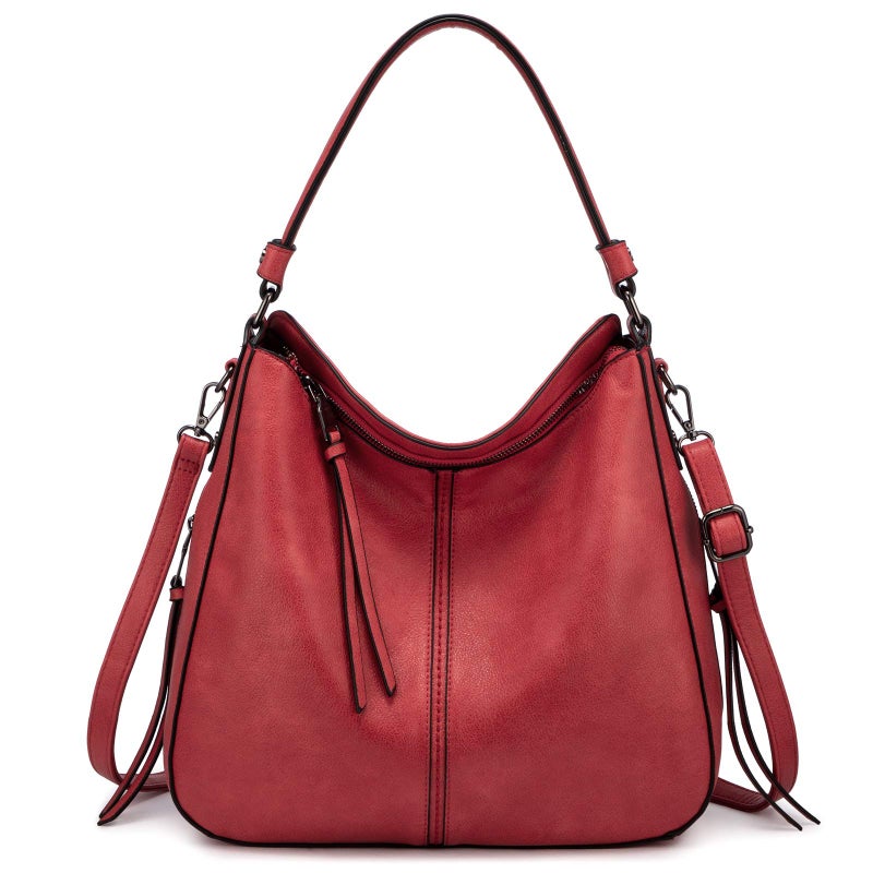 Realer Handbags for Women Large Designer Ladies Hobo bag Bucket Purse Faux Leather - Image 1