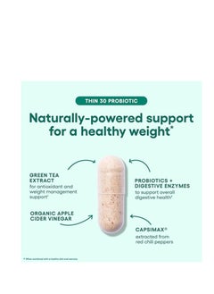Physician's CHOICE Physician's Choice Probiotic for Weight Management & Bloating Relief - 6 Probiotic Strains with Prebiotics - Enhanced Formula with Cayenne & Green Tea - Supports Gut Health & Weight Management for Women & Men - 30 Capsules  - Image 5