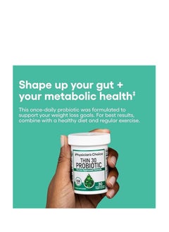Physician's CHOICE Physician's Choice Probiotic for Weight Management & Bloating Relief - 6 Probiotic Strains with Prebiotics - Enhanced Formula with Cayenne & Green Tea - Supports Gut Health & Weight Management for Women & Men - 30 Capsules  - Image 3