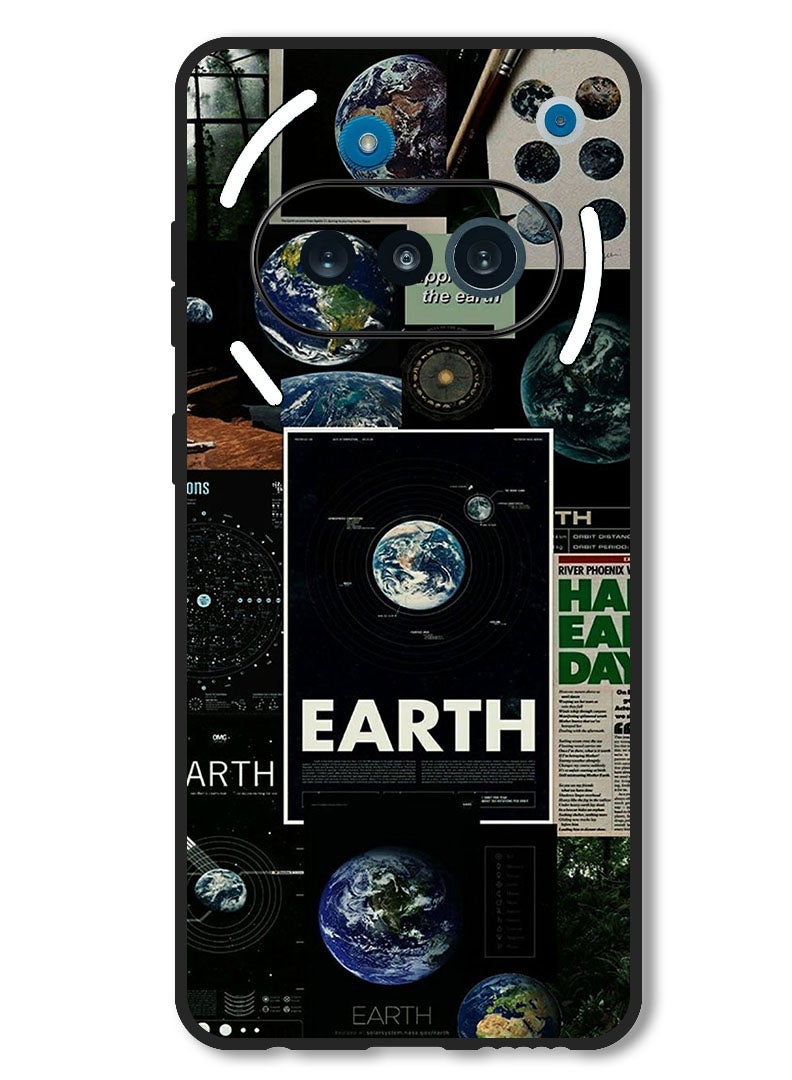 Theodor Case Compatible with Nothing Phone 3a Protection Shockproof Bumper Cover Earth - Image 1