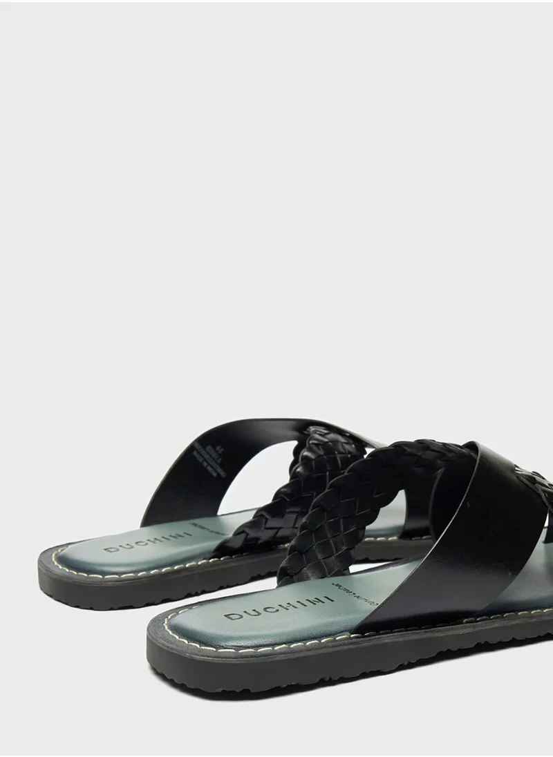 DUCHINI Weave Detail Arabic Sandals