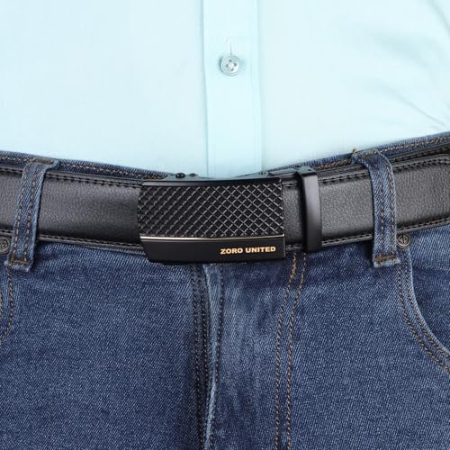 ZORO UNITED Men's Vegan Leather Belt for Men | (Formal/Casual) | Black - Image 4