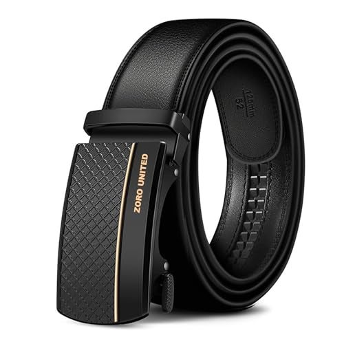 ZORO UNITED Men's Vegan Leather Belt for Men | (Formal/Casual) | Black - Image 1