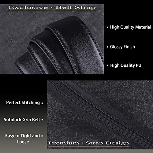ZORO UNITED Men's Vegan Leather Belt for Men | (Formal/Casual) | Black - Image 3