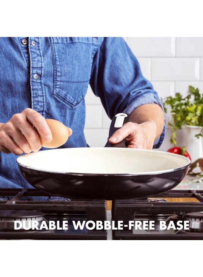 جرين بان مقلاة سيراميك صحية غير لاصقة من GreenPan Rio، مقاس 12 بوصة، خالية من PFAS، آمنة للاستخدام في غسالة الأطباق، لون أسود - Image 4