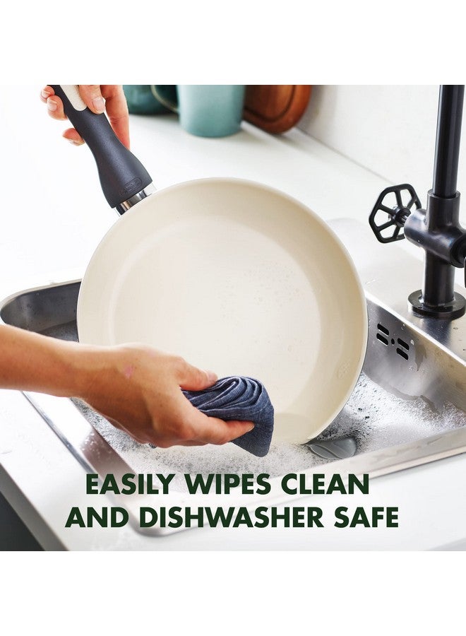 جرين بان مقلاة سيراميك صحية غير لاصقة من GreenPan Rio، مقاس 12 بوصة، خالية من PFAS، آمنة للاستخدام في غسالة الأطباق، لون أسود - Image 3