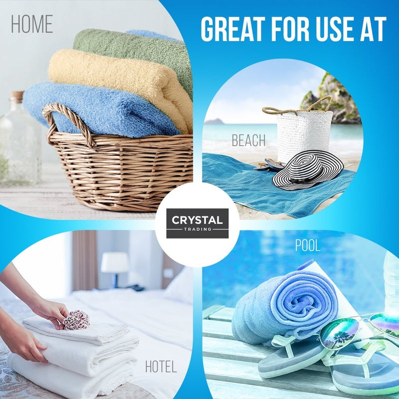 CrystalTowels Bath Towel Set Pack of 7 (27 x 52 Inches) 100% Cotton, Ultra Soft Highly Absorbent Bath Towel, Lightweight and Quick Drying Towels, Multi Colors Brights. Colors May Vary - Image 5
