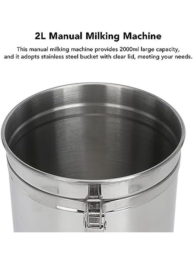 Manual Milking Machine 2L Capacity Portable Kit For Home Use With Transparent Lid - Image 4