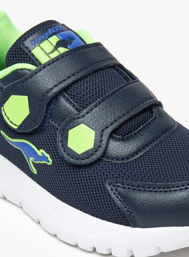 kangaROOS Boys' Textured Sports Shoes with Hook and Loop Closure