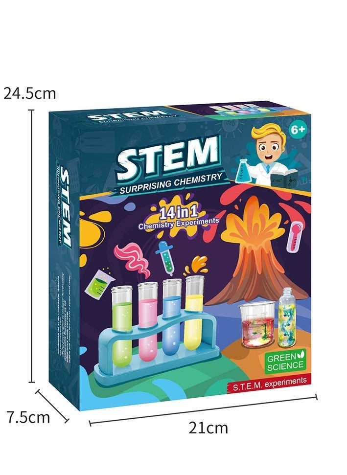 STEM 14 in 1 Chemistry Experiments,Science and Physics home chemical lab Educational Game for kids and It is an educational game that helps focus, creativity,Children's DIY 6+ Years - Image 4