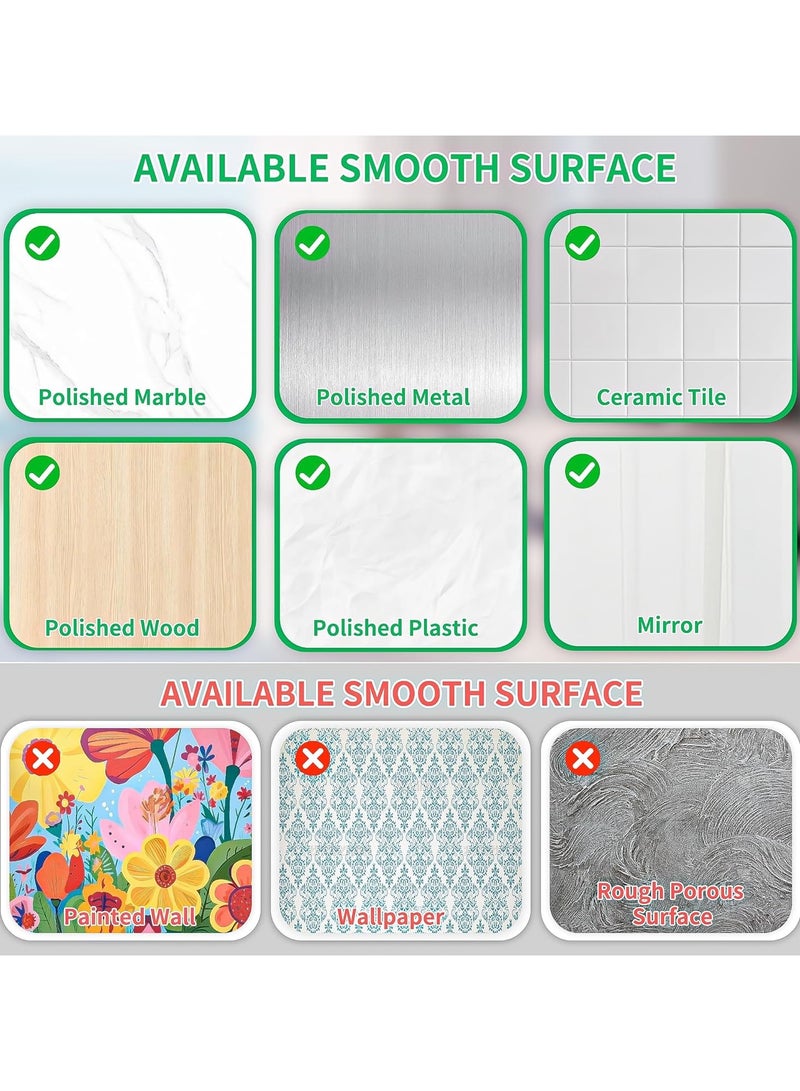 YQbest خطاطيف شفط ذهبية غير لامعة للاستحمام، الحمام، المطبخ، أبواب الزجاج، المرايا، والبلاط لتعليق لوفات الاستحمام، المناشف، المعاطف، أردية الحمام – تدعم حتى 15 رطل، مقاومة للماء، مقاومة للصدأ – عبوة من 2 - Image 4